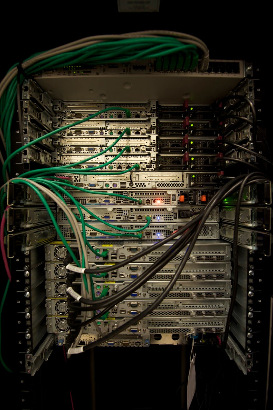 Dedicated server rack donanımı ve sunucu depolama altyapısı
